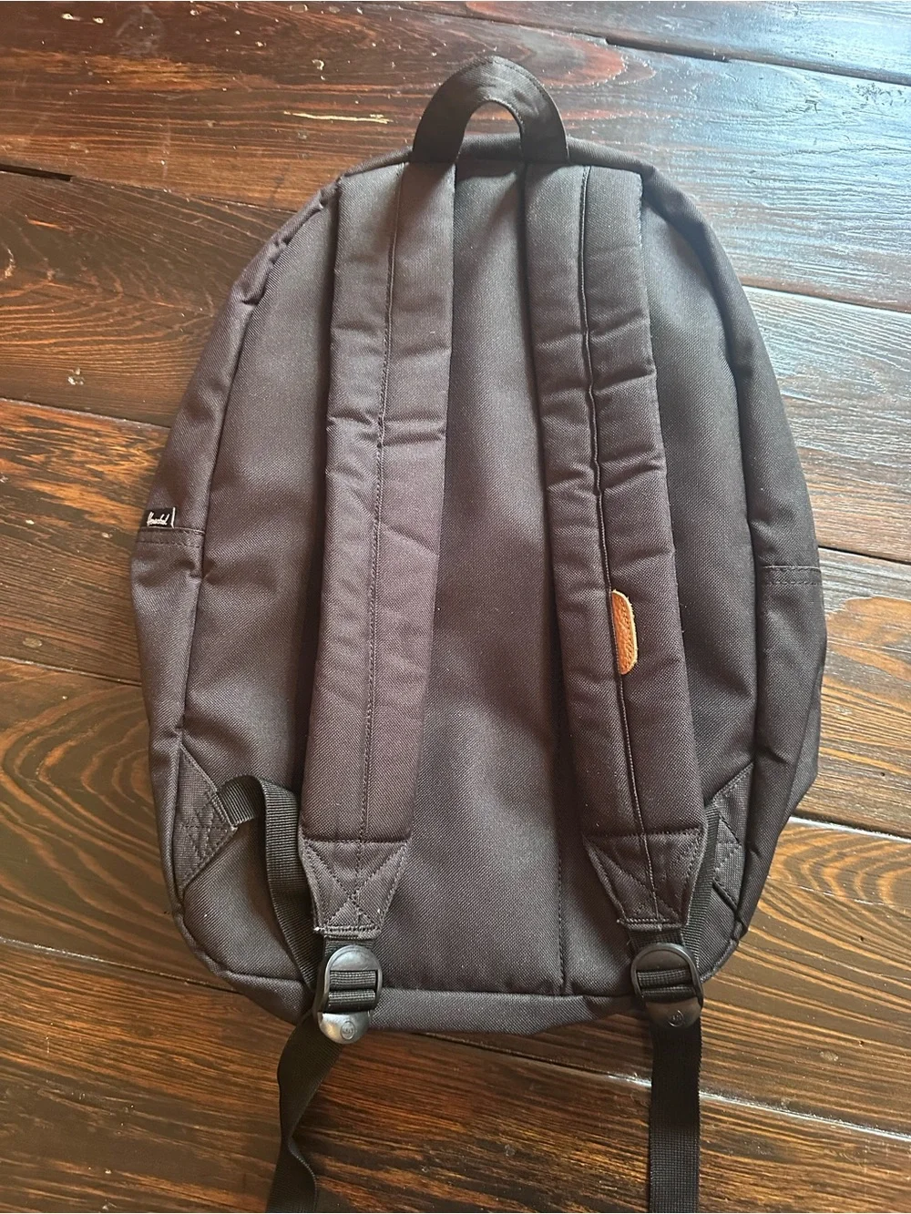 Herschel Supply Company Black Settlement Backpack with Leather Accents